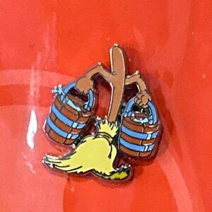 Disney Store Fantasia Broom Enamel Pin Vintage 2000 Collector Pin on Card